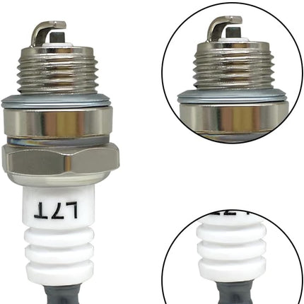 L7T Spark Plug with Chainsaw Scrench Wrench Tool, Replaces BPM7A BPMR7A RCJ6Y RCJ7Y BM6A CJ8 WSR5F for 33cc 43cc 47cc 49cc 52CC 2-Stroke Small Engine MS290 021 023 024 025 026 etc (2 Pc)