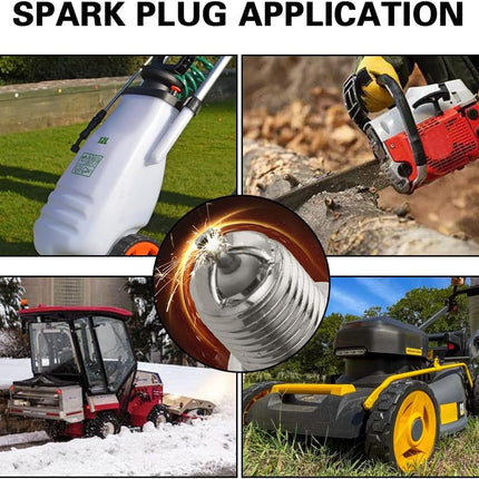 L7T Spark Plug with Chainsaw Scrench Wrench Tool, Replaces BPM7A BPMR7A RCJ6Y RCJ7Y BM6A CJ8 WSR5F for 33cc 43cc 47cc 49cc 52CC 2-Stroke Small Engine MS290 021 023 024 025 026 etc (2 Pc)