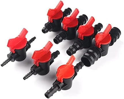 3/4" Drip Irrigation Switch Valve Barbed Ball Valve for Garden Drip Irrigation Aquarium (6 Pcs)