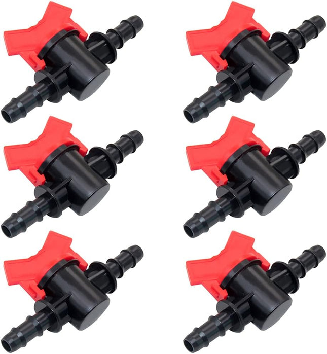 1/2 Drip Irrigation Switch Valve Barbed Ball Valve for Garden Drip Irrigation Aquarium (6 Pcs)