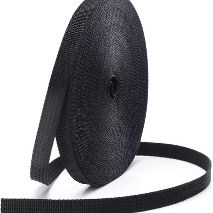 CooBigo Nylon Webbing 3/8 Inch 3/4 Inch 1 Inch 1-1/4 Inch 1.5Inch 2Inch Nylon Webbing Straps 3/8" 3/4" 1" 1-1/4" 1.5" & 2" Wide,12 Yard Webbing Strapping for Outdoor Crafting DIY