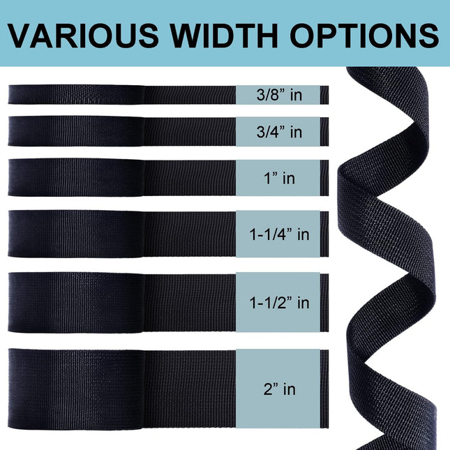 CooBigo Nylon Webbing 3/8 Inch 3/4 Inch 1 1-1/4 1.5Inch 2Inch Nylon Webbing – product detail