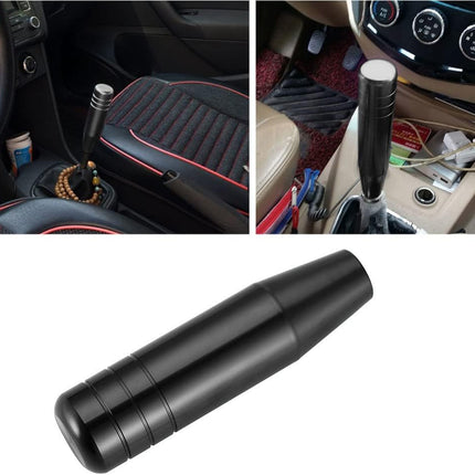 5" Gear Stick Shifter Knobs, Aluminum Alloy Shifting Lever Heavy Weighted Car Manual Transmission Shift Head Knob Fit Most Automatic Vehicles with 3 Adapters M8 M10 M12 (Black)