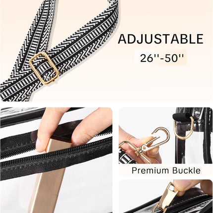 Clear Crossbody Bag Stadium Approved, Clear Purses for Women, Small Stadium Bag for Events Concerts Sports Fans