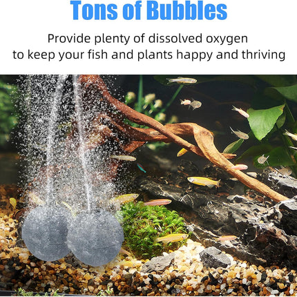 Air Stones for Ponds 2 Inch, Long Lasting Aerator Oxygen Differ, Air Pump Accessories for Aquariums, Fish Tanks, Hydroponics and DWC Reservoirs 4 Pack