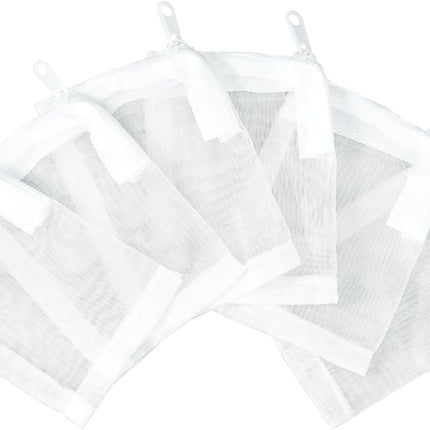 Aquarium Filter Media Bags 6pcs Fish Tank Extra Fine 100 Micron Mesh Bags with Plastic Zipper for Activated Carbon (3” x 4”)
