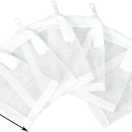 Aquarium Filter Media Bags 6pcs Fish Tank Extra Fine 100 Micron Mesh Bags with Plastic Zipper for Activated Carbon (3” x 4”)
