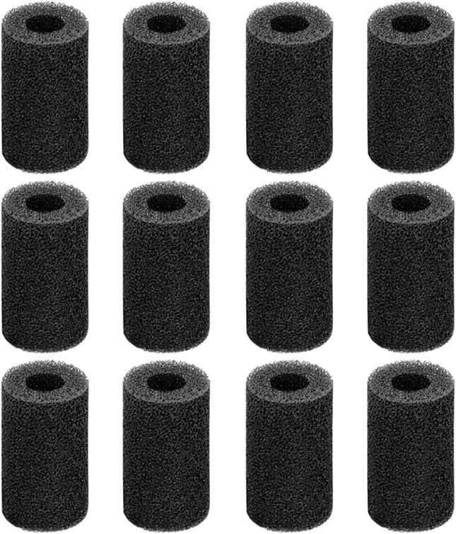 12-Pack Pre-Filter Sponge for Aquarium Shrimp Fry Fish Tank Filter 0.8 Inch Intake Replacement Foam Cover