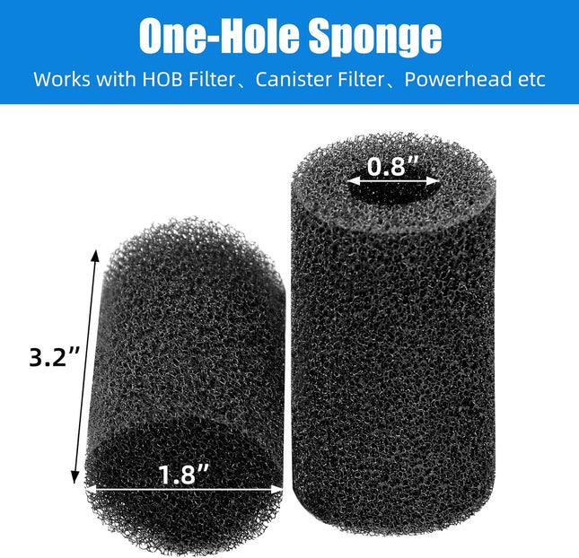 12-Pack Pre-Filter Sponge for Aquarium Shrimp Fry Fish Tank Filter 0.8 Inch Intake Replacement Foam Cover – product detail