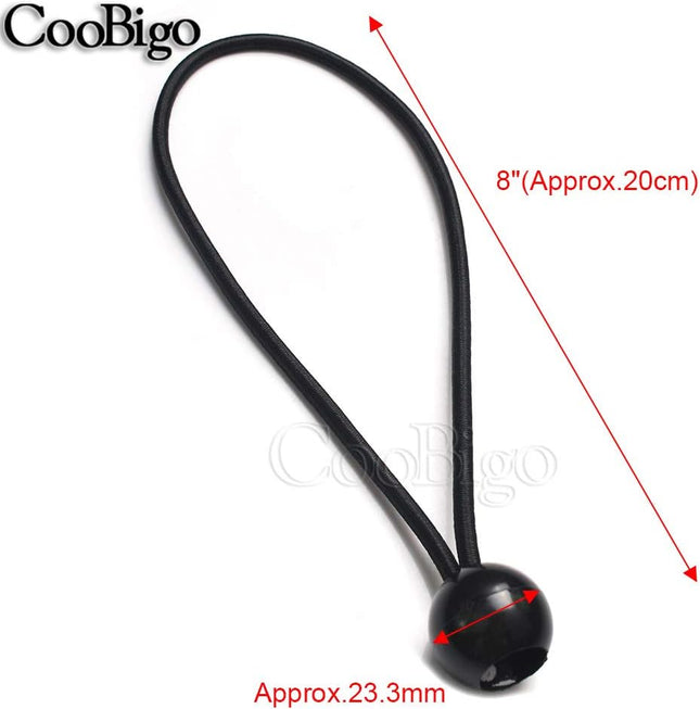 25Pack Length 8 Inch Bungee Cord Ties Ball Bungee Strap Tarp Tie-Down Elastic Cord Shock – product detail