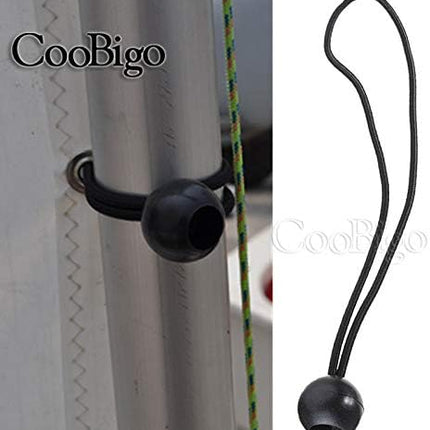 25Pack Length 8 Inch Bungee Cord Ties, Ball Bungee Strap Tarp Tie-Down, Elastic Cord Shock Rope for Outdoor Camping Tarp Clip Tent Canvas Tarpaulin Flag Pole Heavy-Duty Versatile Organize Accessory