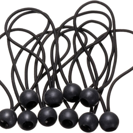 25Pack Length 8 Inch Bungee Cord Ties, Ball Bungee Strap Tarp Tie-Down, Elastic Cord Shock Rope for Outdoor Camping Tarp Clip Tent Canvas Tarpaulin Flag Pole Heavy-Duty Versatile Organize Accessory