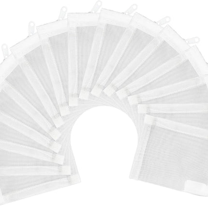 Aquarium Filter Media Bags 15pcs Fish Tank Extra Fine 100 Micron Mesh Bags with Plastic Zipper for Activated Carbon (3" x 4")