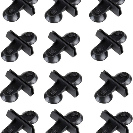 12 Pack Aquarium Divider, Suction Cup Divider Black, Plastic Sheet Isolation Holder for Fish Tank