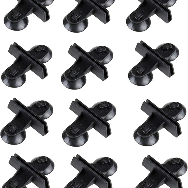 12 Pack Aquarium Divider, Suction Cup Divider Black, Plastic Sheet Isolation Holder for Fish Tank