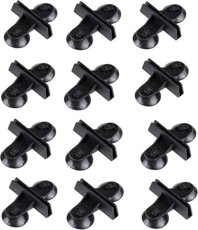 12 Pack Aquarium Divider Suction Cup Divider Black Plastic Sheet Isolation Holder for Fish Tank