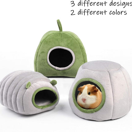 Guinea Pig Hideout Bed Rabbit Hoe Cave Accessories Cozy Hide-Out for Bunny Hedgehog Ferret Chinchilla&Other Small Animals (Grey, Caterpillar)
