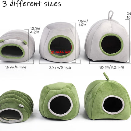 Guinea Pig Hideout Bed Rabbit Hoe Cave Accessories Cozy Hide-Out for Bunny Hedgehog Ferret Chinchilla&Other Small Animals (Grey, Caterpillar)