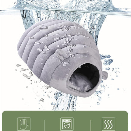 Guinea Pig Hideout Bed Rabbit Hoe Cave Accessories Cozy Hide-Out for Bunny Hedgehog Ferret Chinchilla&Other Small Animals (Grey, Caterpillar)