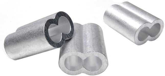 10pcs 5/16 Aluminum Cable Crimps Cable Ferrule Clip Fittings for Crimping Wire Rope Cable M8 FLQ049-8.0