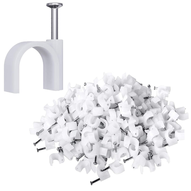 200 Pcs Cable Clips Nail in Cord Clips Ethernet Cables Wire Wall Clips Cable Straps V1258-DP02-E-310