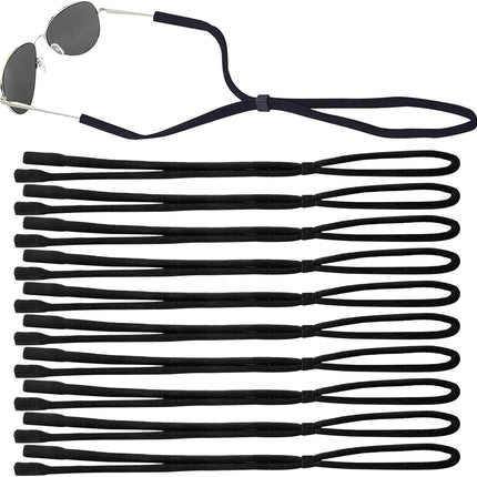 10 Pack Glasses Strap Adjtable Eyeglass Holder Around Neck Universal Glasses Lanyard Eye Glasses String Sunglasses Strap Cord Eyewear Retainer for Men Women Sports Reading (11.8 -23.6in,Balck)