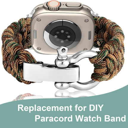 CooBigo Paracord Bracelet Shackle Buckle, Metal Survival Bracelet Bow Anchor + D Ring Shackle Clasp Adjustable Screw Pin M5