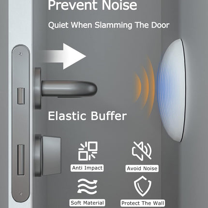 Door Stoppers Wall Protector Buffer Guard Doorknob Door Handle Bumper Self Adhesive Silencer Soft Rubber Crash Pad for Home Office