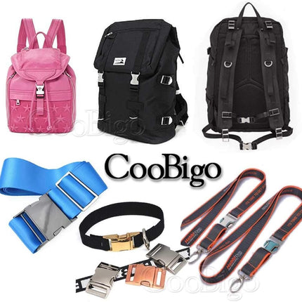 CooBigo 10 Pack 3/8" Metal Side Release Buckles for Paracord Bracelets (Mix) FLQ100(Mix-s)
