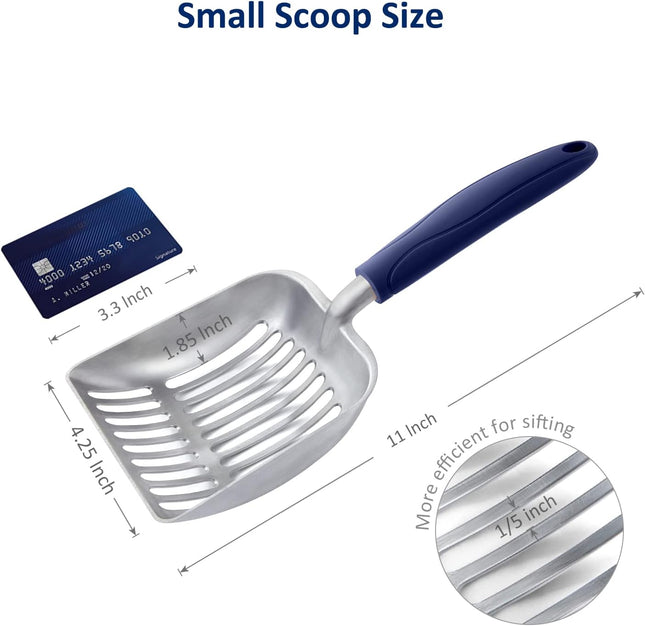 Cat Litter Scoop Aluminum Alloy Sifter Kitty Metal Scooper Deep Shovel Long Handle Poop Sifting Kitten – product detail
