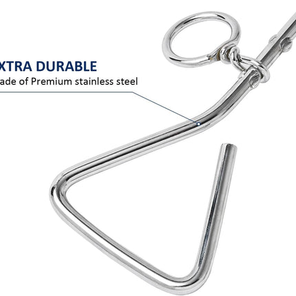 Dog Tie-Out Stake, Durable Silver Spiral Anchorstake, Secure Outdoor Tethering for All Cable Leash Chain, Camping Yard, Rt-Resistant, Easy Installation, Medium, 16 Inch