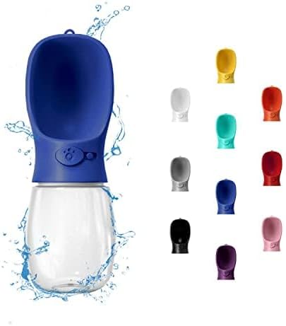 Portable Dog Water Bottle 12 OZ Leak Proof Puppy Water Dispenser with Drinking Feeder for Pets Outdoor
