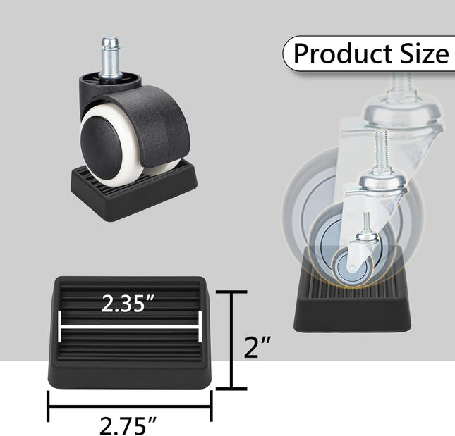 Furniture Wheels Caster Cups Non-Slip Rubber Bed Frame Stopper Floor Protector for Any Furniture with – product detail