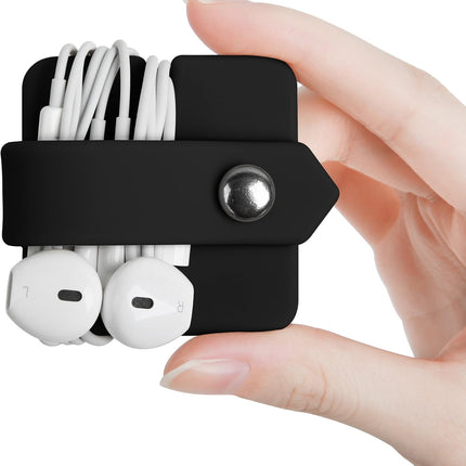 Silicone Earphone Organizer Earphone Wrap Winder Headphone Cord Organizer Wrap Winder Manager/Cable Winder 2 Pieces