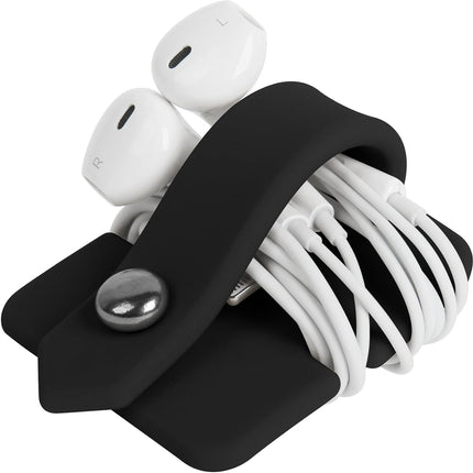 Silicone Earphone Organizer Earphone Wrap Winder Headphone Cord Organizer Wrap Winder Manager/Cable Winder 2 Pieces