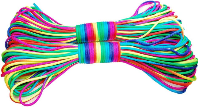 Colorful Rainbow Paracord Cord Rope Type III 7 Strand Parachute 550 Cord Bracelet