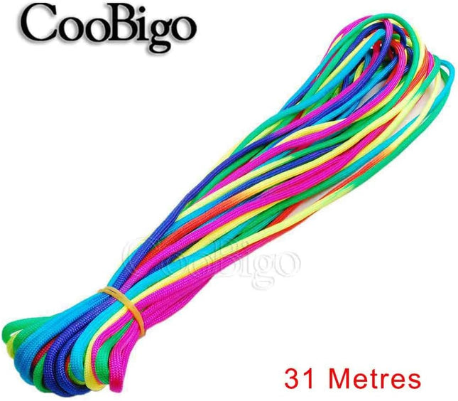 Colorful Rainbow Paracord Cord Rope Type III 7 Strand Parachute 550 Cord Bracelet – product detail