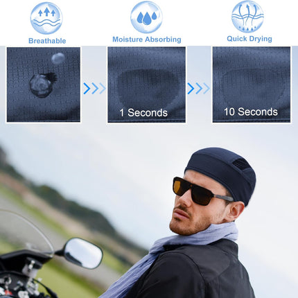 Skull Caps Cooling Helmet Liner,Lightweight Mesh Sweat Wicking Hard Hat Liner Cycling Motorcycle Cap for Men Women