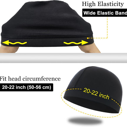 Cotton Stocking Wave Cap for Men, Wave Caps for 360 540 720 Waves, Good Compression Over Durag Sleeping Skull Hat