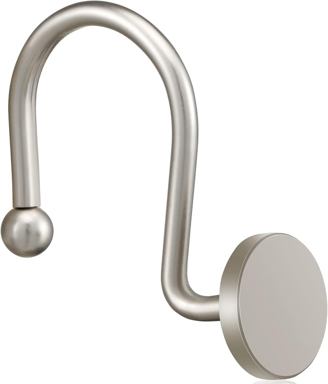 Shower Curtain Hooks Nickel Shower Curtain Rings Rtproof Metal Round Decorative Shower Hooks Rings