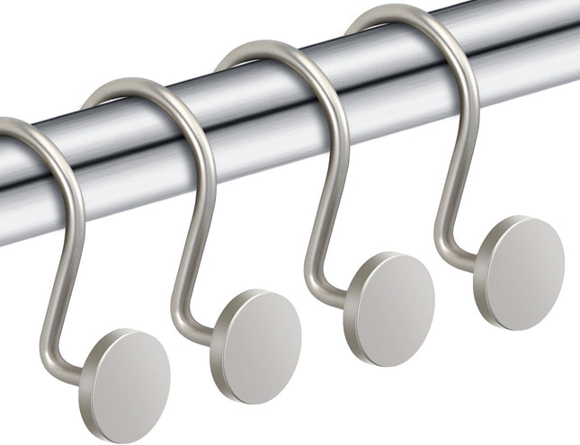 Shower Curtain Hooks Nickel Shower Curtain Rings Rtproof Metal Round Decorative Shower Hooks Rings – product detail