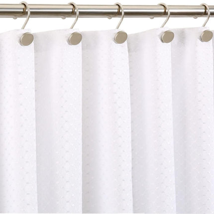 Shower Curtain Hooks, Nickel Shower Curtain Rings Rtproof Metal Round Decorative Shower Hooks Rings for Bathroom Shower Rods Curtains, Set of 12 Heavy Duty Solid Hooks
