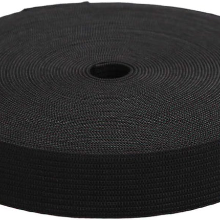1 Inch by 20 Yard Black Heavy Stretch High Elasticity Elastic Spool Knit Elastic Bands for Sewing
