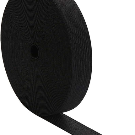 1 Inch by 20 Yard Black Heavy Stretch High Elasticity Elastic Spool Knit Elastic Bands for Sewing