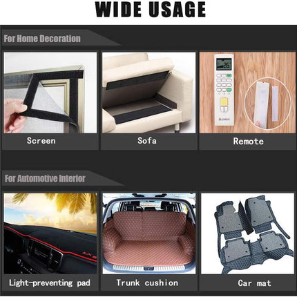 Self Adhesive Hook and Loop Tape Roll 3/4 Inch Black Strong Adhesive Interlocking Tape for Picture and Tools Hanging Pedal Board Fastening 12.6 Yard