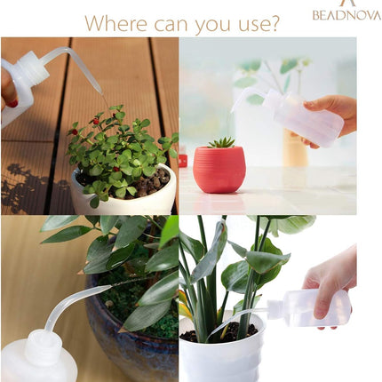 Irrigation Bottle 500ml 17oz Indoor Plant Watering Can Water Squirt Plastic Rinse Bottle for Eyelash Extensions Eye Wash Tattoo Lab (3pcs)