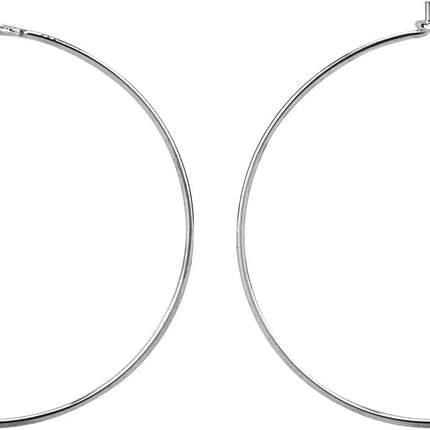 925 Sterling Silver Hoop Ear Wires Hoop Earrings Wires Earwires for Jewelry Making Earrings Making DIY (2pcs, 30mm)