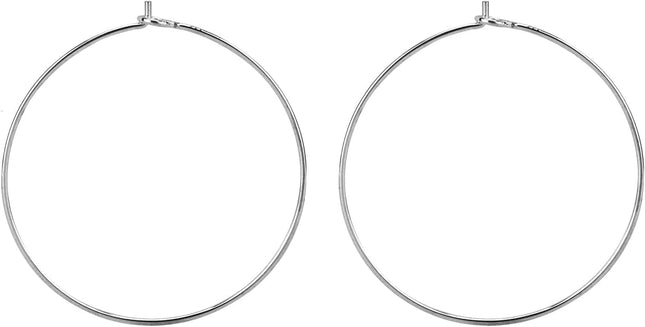 925 Sterling Silver Hoop Ear Wires Hoop Earrings Wires Earwires for Jewelry Making Earrings Making DIY