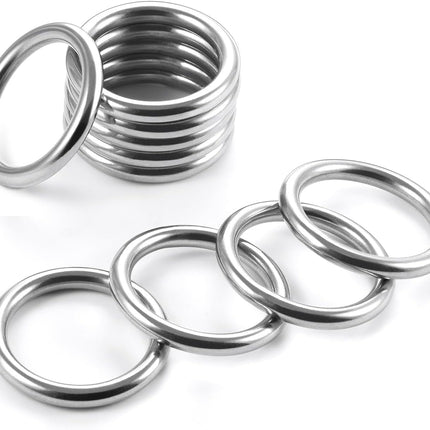 CooBigo 15pcs 1 Inch Stainless Steel Ring Buckle, Metal O Rings Buckles, Solid Welded Loop for Dreamcatcher Keyrings, Dog Collars, Macrame, Hanging Strap Slings