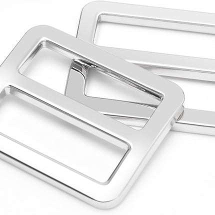 CooBigo 24Pcs 1" Adjustable Buckles Metal Slider Buckles Tri-Glide Slide Strap Adjuster for Shoulder Bag Handbag Dog Collar Backpack Hardware Making